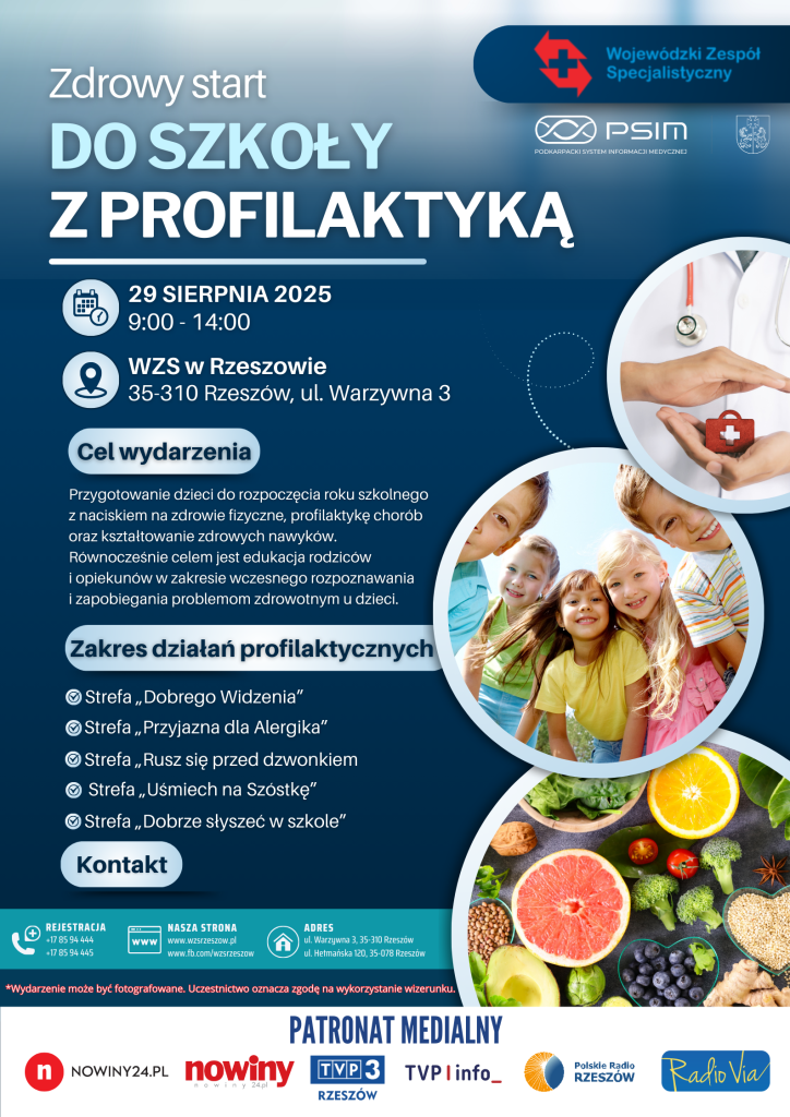 Plakat WZS z informacjami